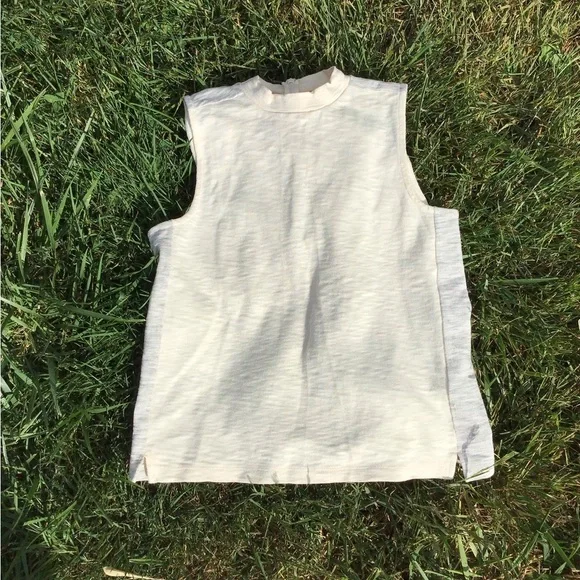 Madewell Mixtape Colorblock Heathered Mock Neck Sleeveless Knit Top Size Small - Picture 2 of 6